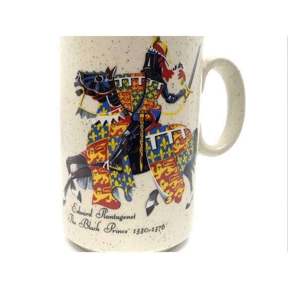 Warwick Castle Souvenir Mug Black Prince Edward Plantagenet Prince of Wales Vtg - Picture 8 of 12